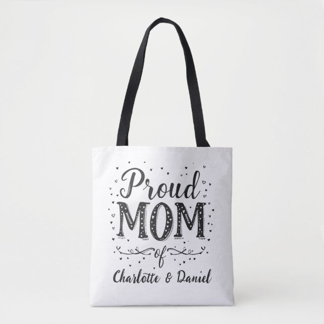 Proud Mom of | Personalized Gift For Mom | Tote Bag (Front)