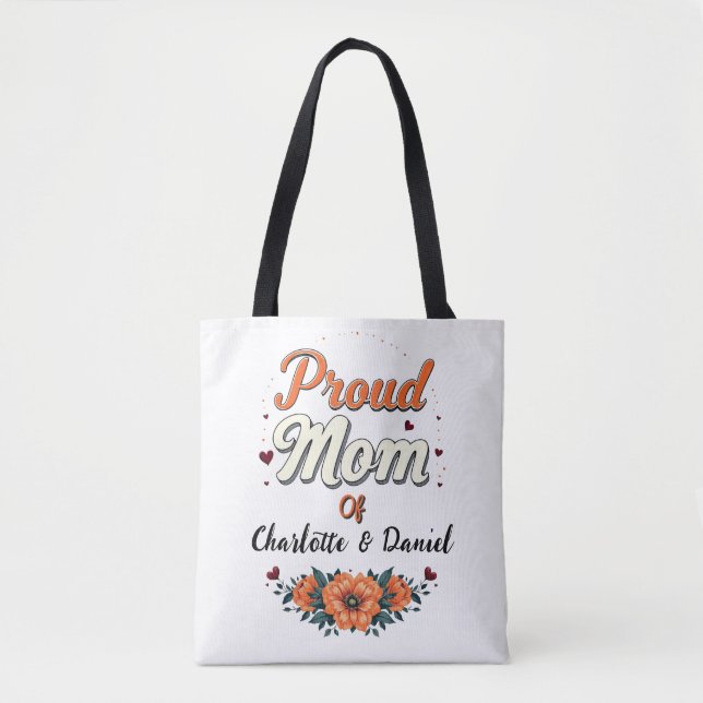 Proud Mom of | Personalized Mother's Day Tote Bag (Front)