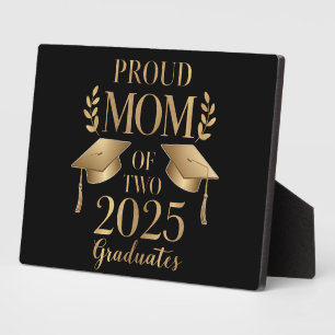 Proud Mom of Two 2025 Graduates Graduate Twins Plaque