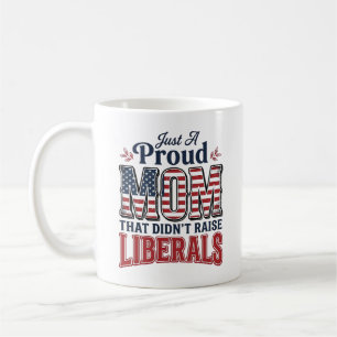 Proud Mom Patriotic Vintage Political Shirt Design Coffee Mug
