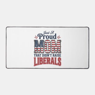 Proud Mom Patriotic Vintage Political Shirt Design Desk Mat