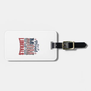 Proud Mom Patriotic Vintage Political Shirt Design Luggage Tag
