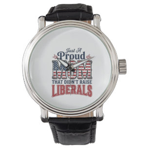 Proud Mom Patriotic Vintage Political Shirt Design Watch