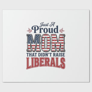 Proud Mom Patriotic Vintage Political Shirt Design Wrapping Paper