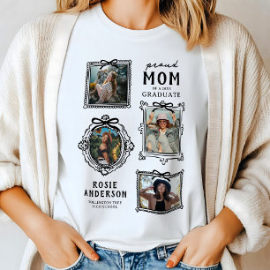 Proud Mom Photo Collage Graduate T-Shirt