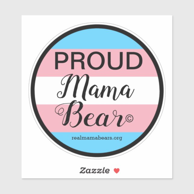 Proud Mom Pink and Blue Vinyl Sticker (Sheet)