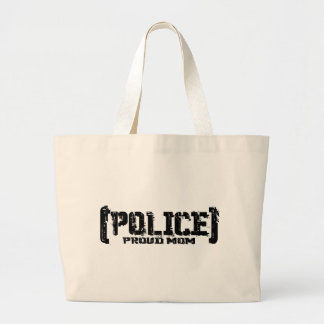 Proud Mom - POLICE Tattered Large Tote Bag