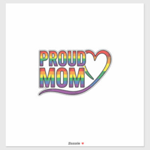 Proud Mom Rainbow Heart Vintage Engraving Design_1