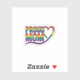 Proud Mom Rainbow Heart Vintage Engraving Design_1