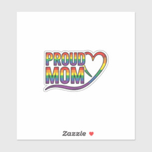 Proud Mom Rainbow Heart Vintage Engraving Design_1