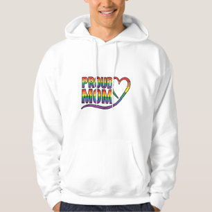 Proud Mom Rainbow Heart Vintage Engraving Design_1 Hoodie