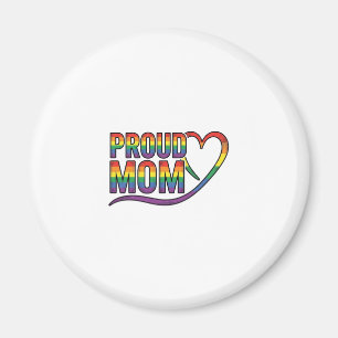 Proud Mom Rainbow Heart Vintage Engraving Design_1 Magnet