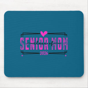 Proud mom senior class of 2026 pink bow  mouse pad