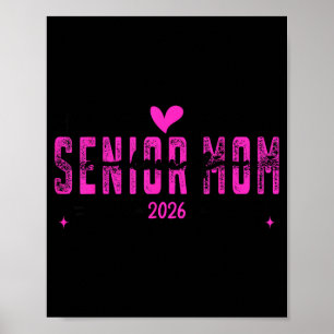 Proud mom senior class of 2026 pink bow  poster