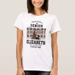 Proud Mom Senior Custom Year Graduate Parent T-Shirt<br><div class="desc">Celebrate your child's achievement with the Proud Mother Mom Year Senior Graduate Parent Custom T-Shirt. Perfect for graduation ceremonies, family gatherings, or everyday wear, this personalized tee lets you proudly support your graduate in style. A meaningful keepsake for this special milestone.</div>