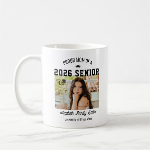 Proud Mom Senior Custom Year Graduate Photo Parent Coffee Mug