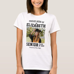 Proud Mom Senior Year Graduate Parent Custom T-Shirt