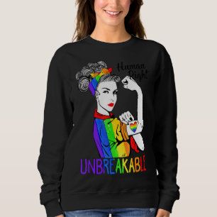 Proud Mom Unbreakable Lgbt Mom Rainbow Lgbtq Gay P Sweatshirt