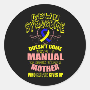 Proud Mom World Down Syndrome Day Women Kids Classic Round Sticker
