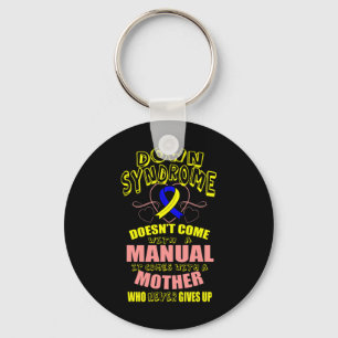 Proud Mom World Down Syndrome Day Women Kids Keychain