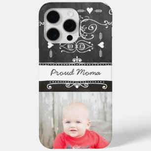 Proud Moma Chalkboard Typography Art iPhone 15 Pro Max Case