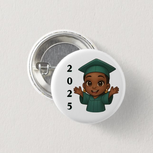 Proud Moment Congratulations 2025 Graduate  1 Inch Round Button (Front & Back)