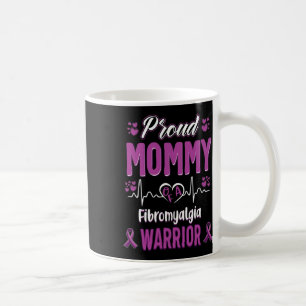 Proud Mommy Fibromyalgia Warrior Awareness Ribbon Coffee Mug