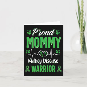 Proud Mommy Kidney Disease Warrior Awareness Ribbo Card