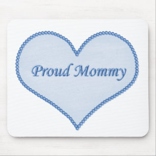 Proud Mommy Mousepad, Blue Mouse Pad
