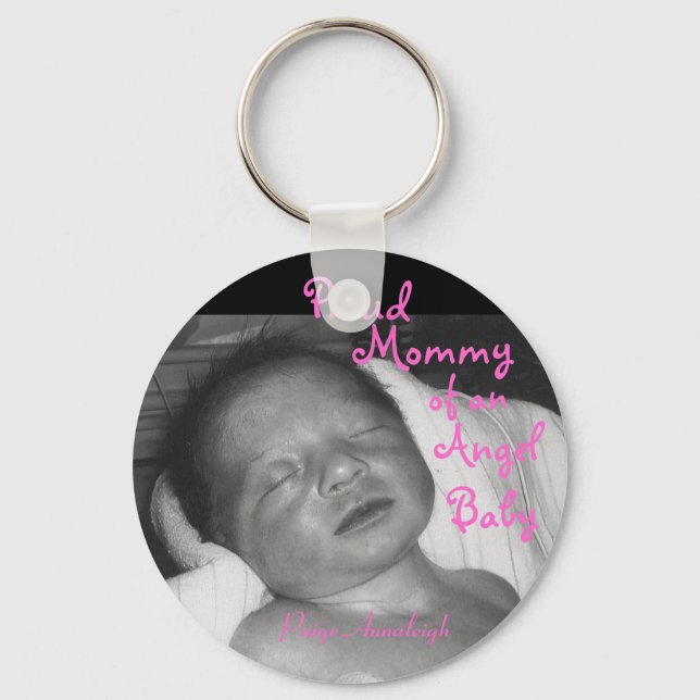Proud Mommy of an Angel Baby Keychain (Front)
