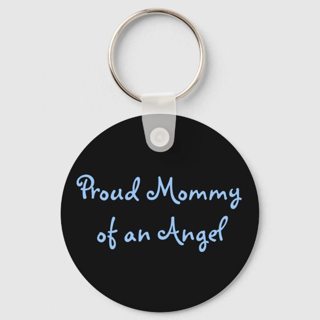 Proud Mommy of an Angel Keychain (Front)