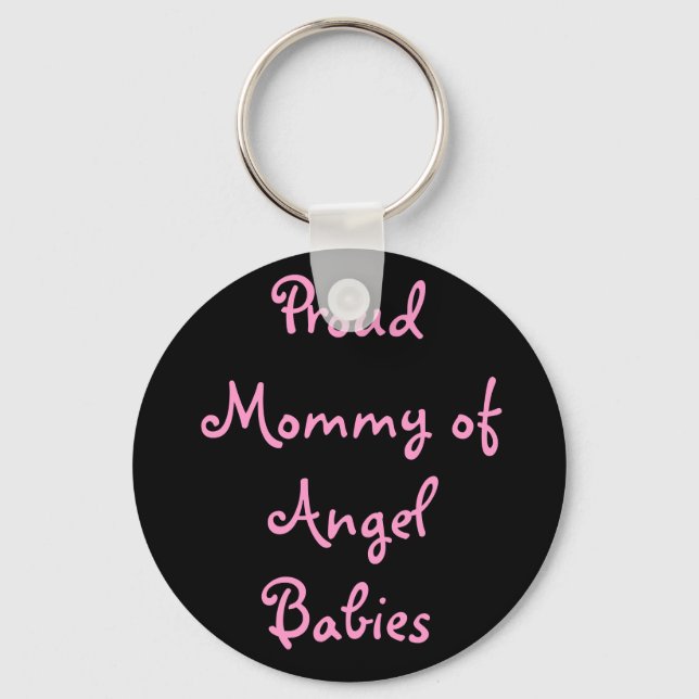 Proud Mommy of Angel Babies Keychain (Front)