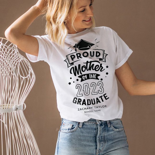 Proud Mother 2023 Graduate White T-Shirt (Creator Uploaded)