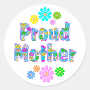 Proud Mother Classic Round Sticker