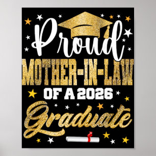 Proud Mother-in-law Of 2026 Graduate Awesome Famil Poster