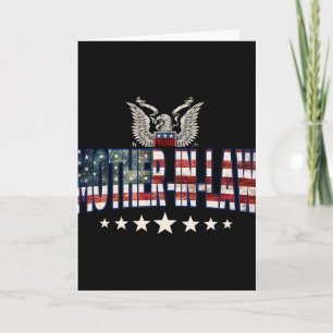 Proud Mother-in-law Patriotic Us Flag Mother's Day Card