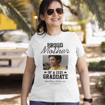 Proud Mother of a 2025 Graduate T-Shirt<br><div class="desc">Beaming with pride of the success of your childs achievements! Then show them how proud you are with these personalized graduation ceremony t-shirts featuring a photograph of your kid,  the text "proud mother of a 2025 graduate",  their name,  and high school/college.</div>