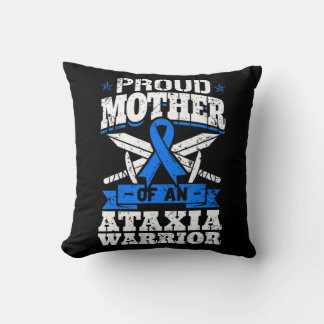 Proud Mother Of An Ataxia Warrior Awareness Ribbon Throw Pillow