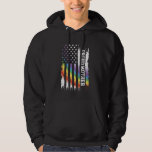Proud Mother United States Distressed Rainbow w US Hoodie<br><div class="desc">Proud Mother United States Distressed Rainbow w US Flag</div>
