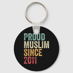 Proud Muslim Since 2011 Embracing Islamic Faith Ne Keychain
