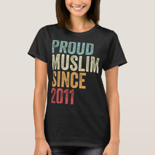 Proud Muslim Since 2011 Embracing Islamic Faith Ne T-Shirt