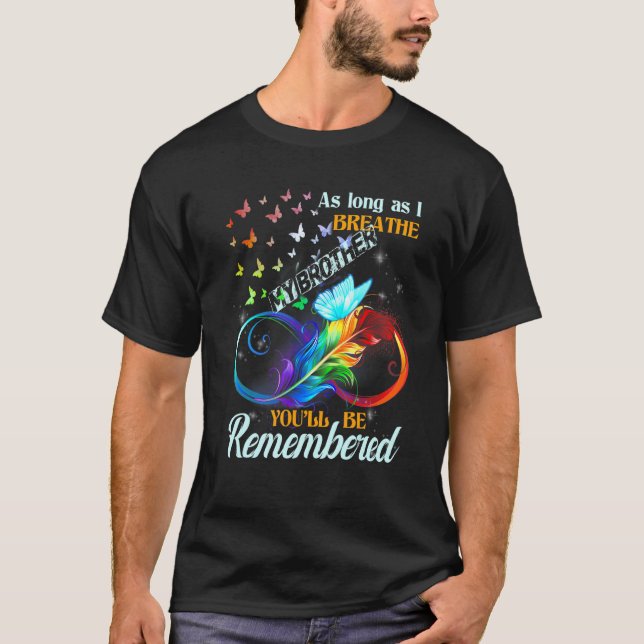 Proud My Brother In Heaven Happy Father's Day Prou T-Shirt (Front)