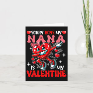 Proud My Nana Is My Valentine's Day Dabbing Heart  Card