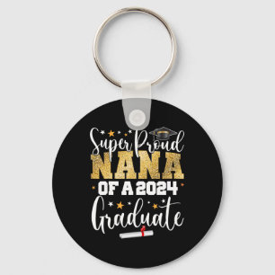 Proud Nana 2024 Graduate Senior Graduation College Keychain