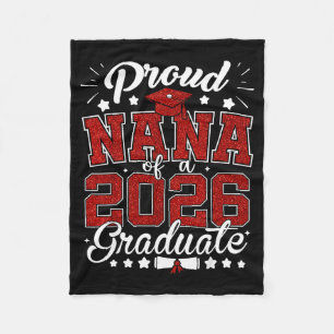 Proud nana of a 2026 graduate senior 2026 fleece blanket