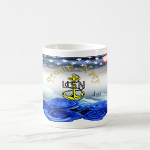 Proud Navy Aunt Coffee Mug