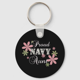 Proud Navy Aunt [fl c] Keychain