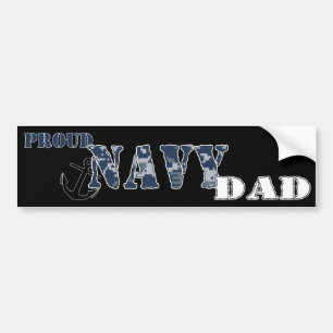 Proud Navy Dad Bumper Sticker