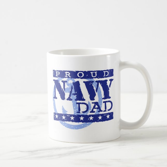 Proud Navy Dad Coffee Mug (Right)