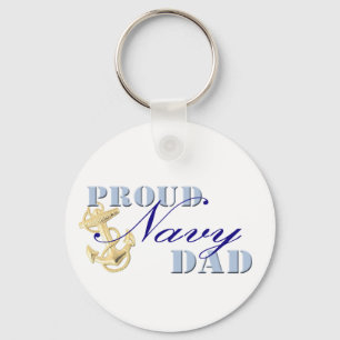Proud Navy Dad Keychain